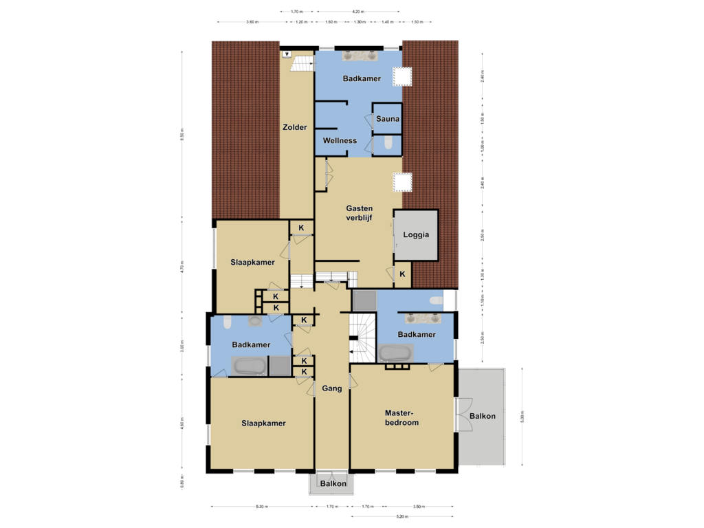 Bekijk plattegrond van 1 e Verdieping van Welysestraat 5