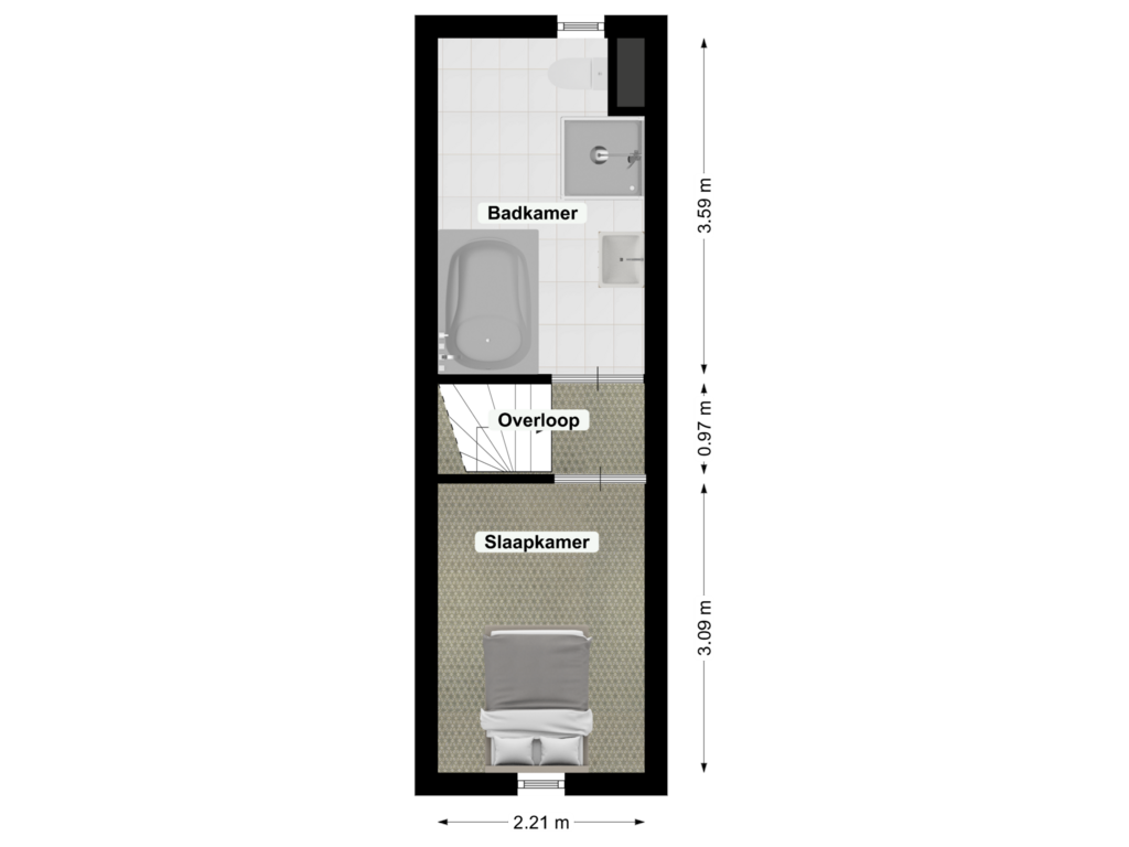 Bekijk plattegrond van First floor van Hommerterweg 15-B