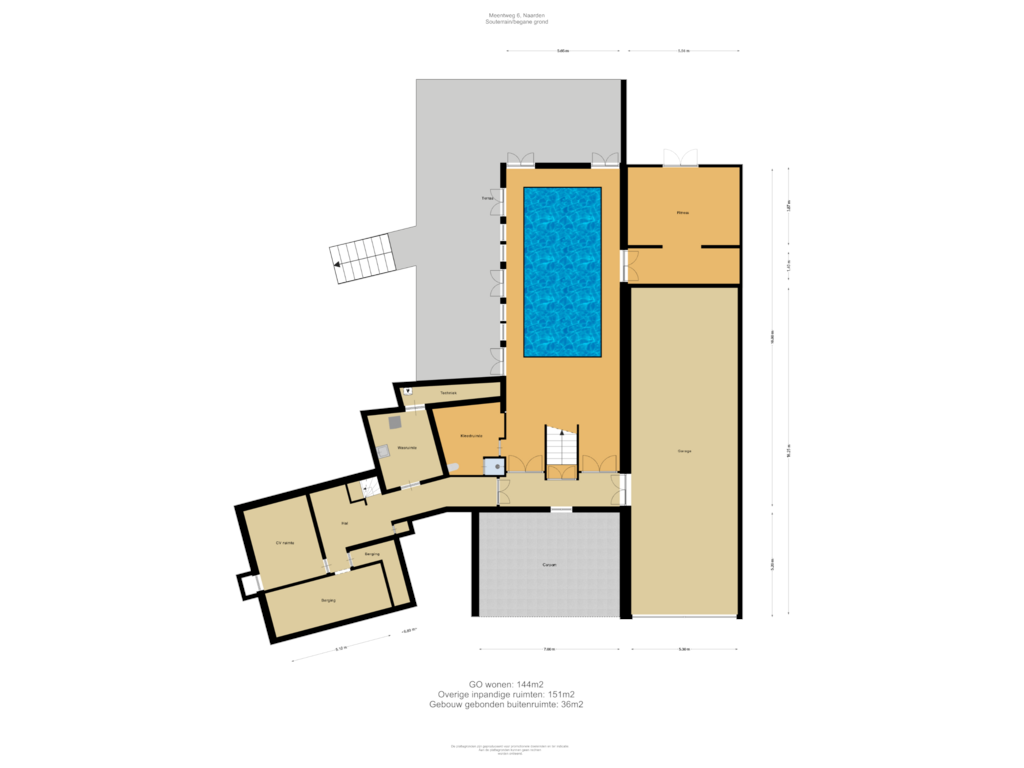 Bekijk plattegrond van Souterrain/begane grond van Meentweg 6