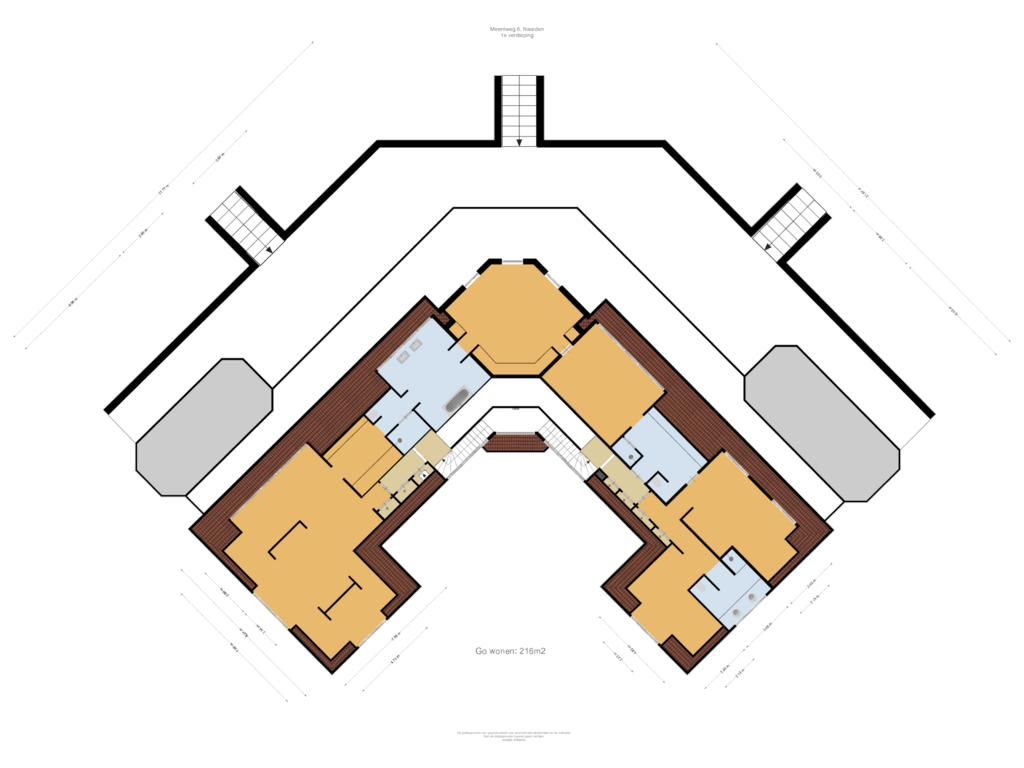 Bekijk plattegrond van 1e verdieping van Meentweg 6