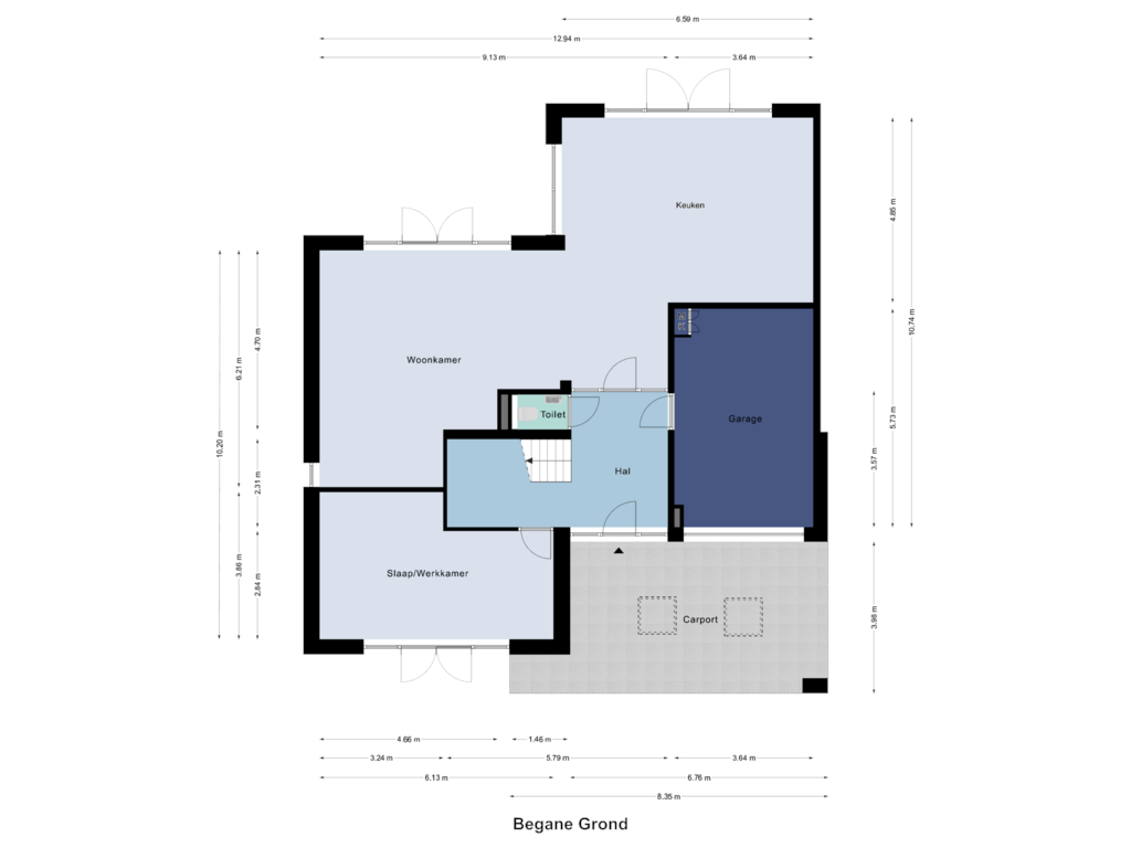 Bekijk plattegrond van Begane Grond van De Tegelarije 11