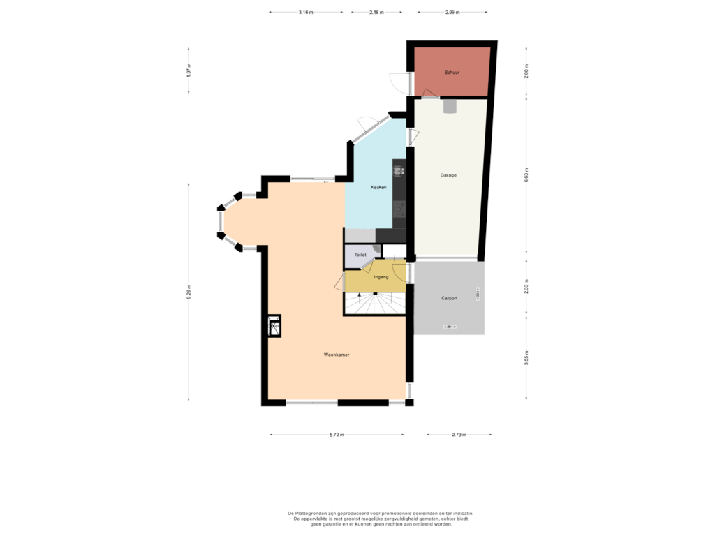 Bekijk plattegrond van floor 0 van Achter de Kerk 2