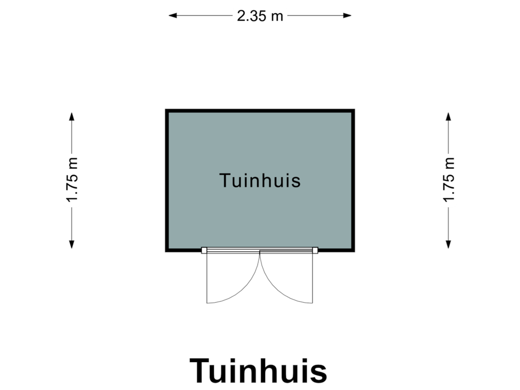 Bekijk plattegrond van Tuinhuis van Hommelweg 2-R135