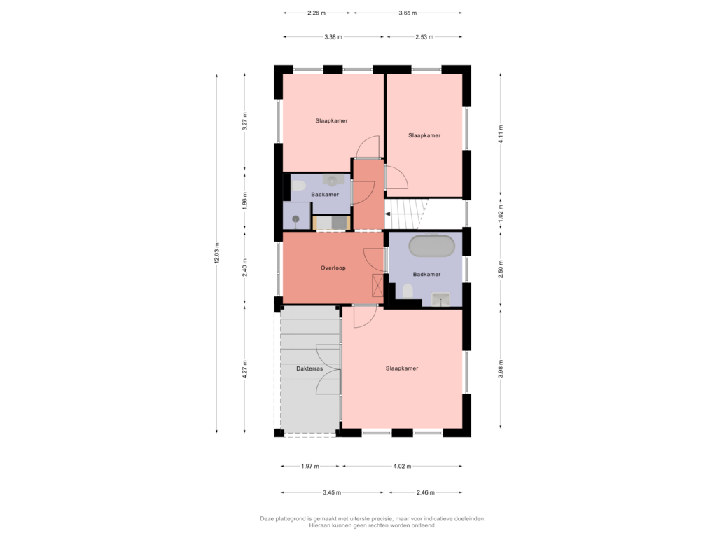 Bekijk plattegrond van 1e Verdieping van Neushoornweg 30-1