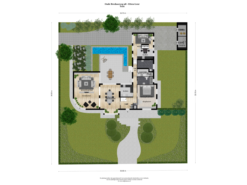 View floorplan of TUIN of Oude Bredaseweg 98