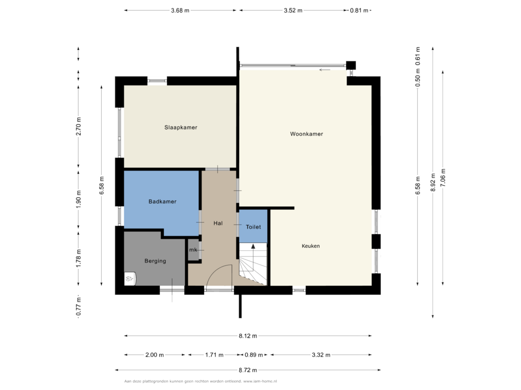 Bekijk plattegrond van Beganegrond van Westelbeersedijk 6-R114