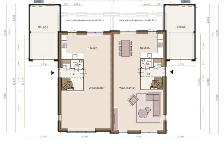 Bekijk foto 3 van Twee onder een kap woning (Bouwnr. 5)