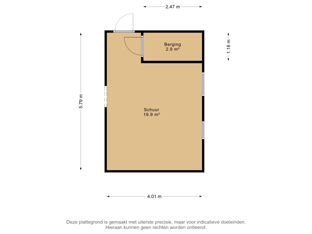 Bekijk plattegrond van Schuur van Hoofdstraat West 5