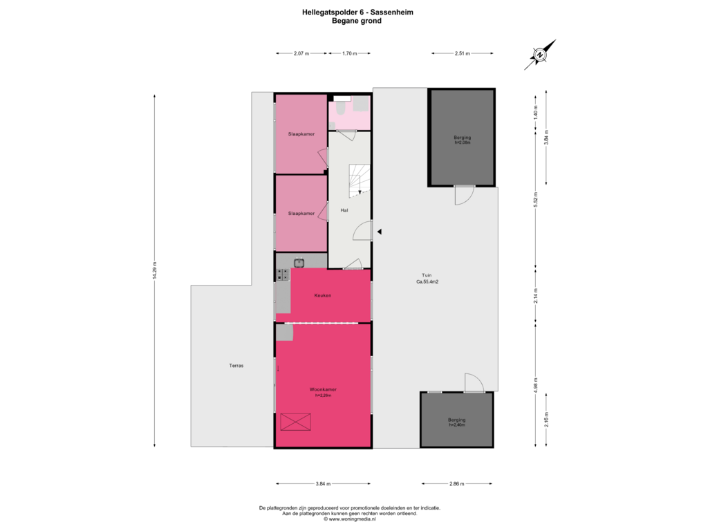 Bekijk plattegrond van Begane grond van Hellegatspolder 6