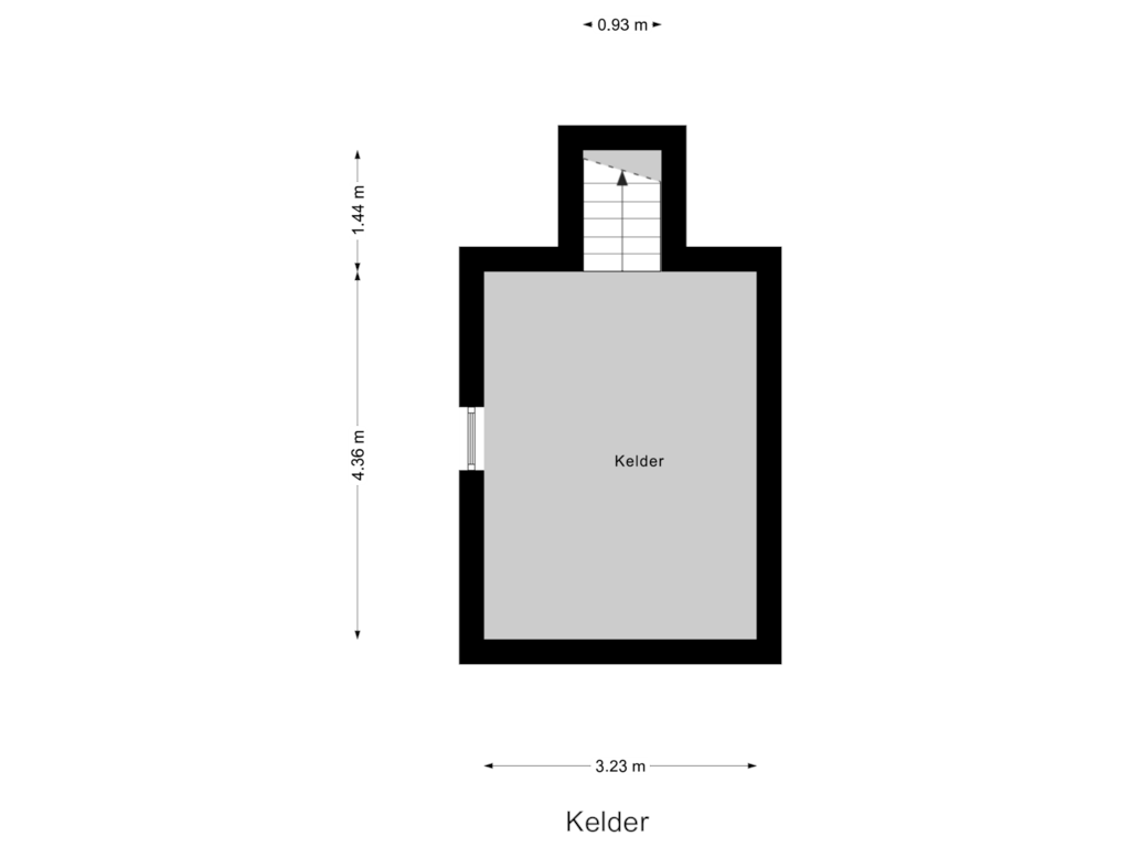 Bekijk plattegrond van Kelder van Oost-Vlisterdijk 21