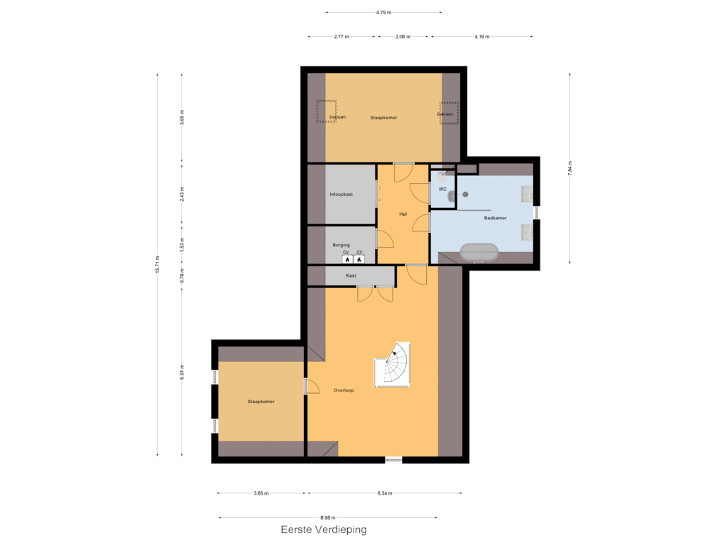 Bekijk plattegrond van Eerste Verdieping van Oost-Vlisterdijk 21