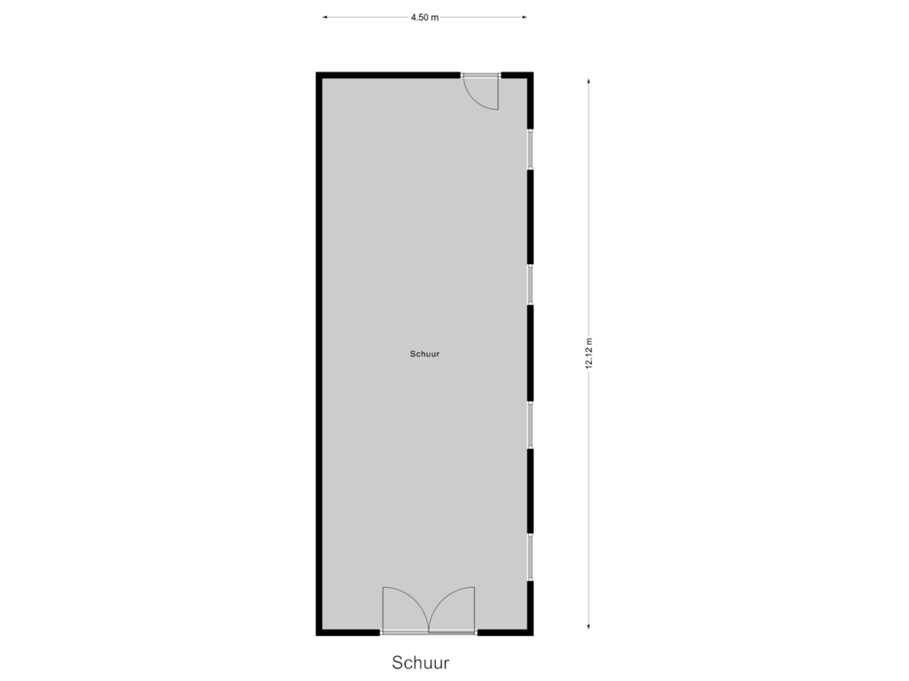 Bekijk plattegrond van Schuur van Oost-Vlisterdijk 21