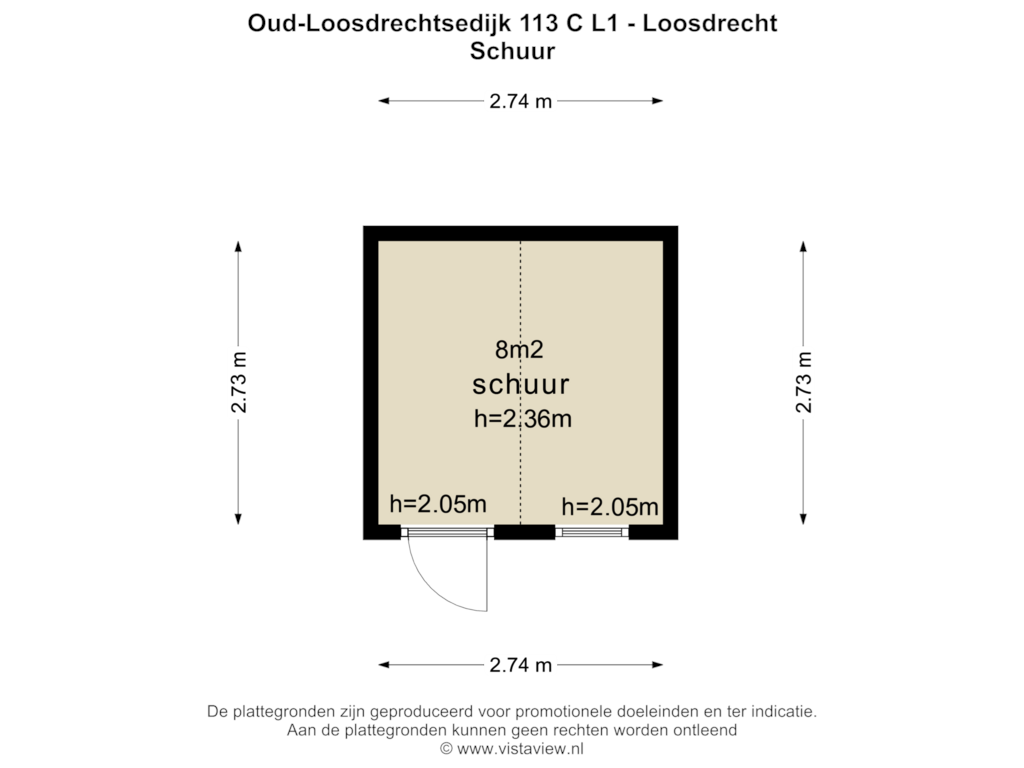 View floorplan of Schuur of Oud-Loosdrechtsedijk 113-CL1