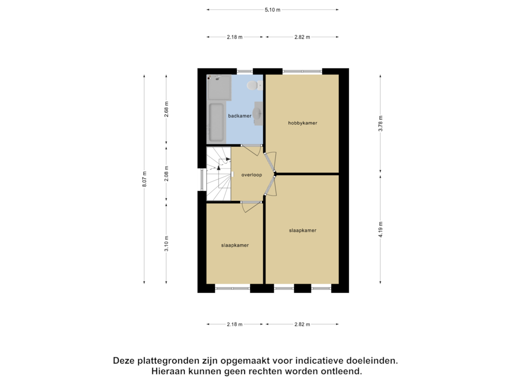 View floorplan of Eerste Verdieping of Grote Beer 34-D