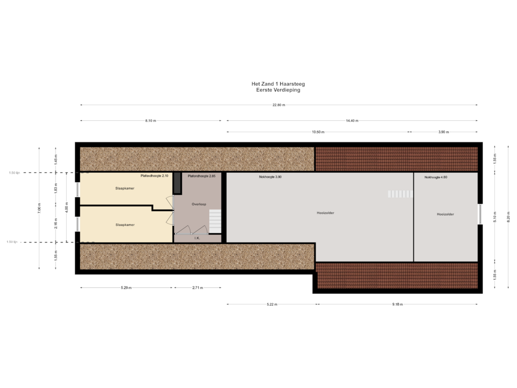 View floorplan of Eerste verdieping of Het Zand 1