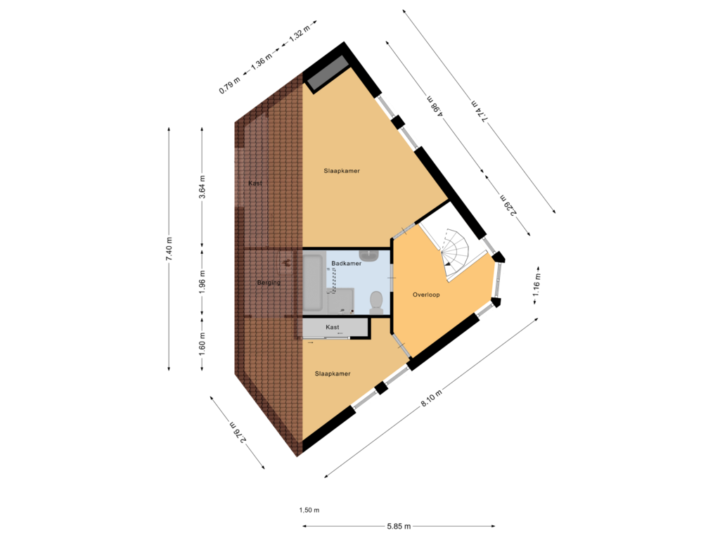 Bekijk plattegrond van Eerste Verdieping van 't Heering 5