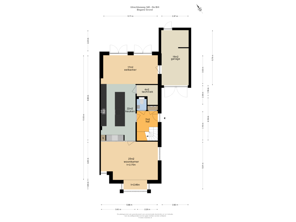 Bekijk plattegrond van BEGANE GROND van Utrechtseweg 340