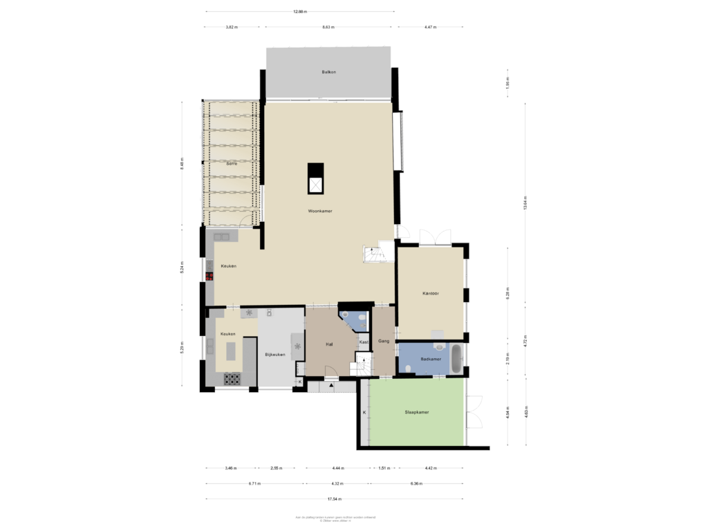 View floorplan of Begane grond of Gelkenes 47-B