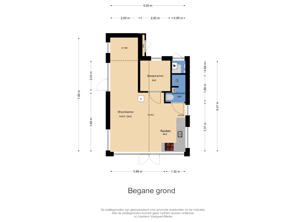 View floorplan of Begane grond of Graaf Floris V weg 32-57