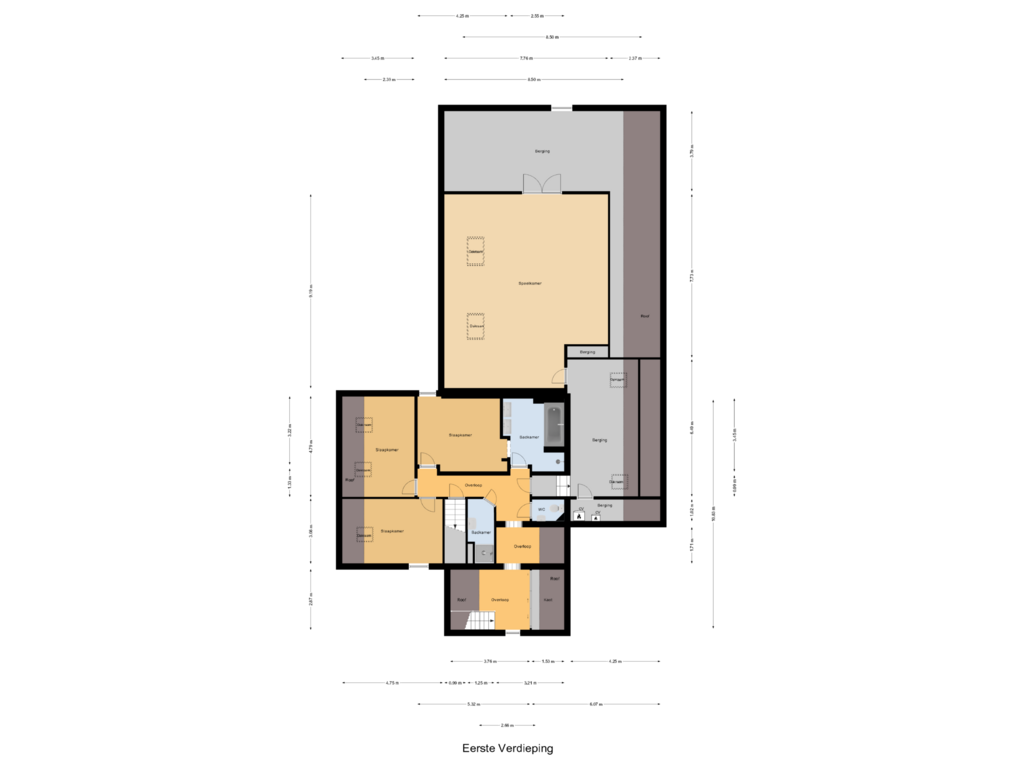 Bekijk plattegrond van Eerste Verdieping van Beerten 15