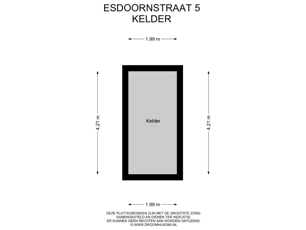 Bekijk plattegrond van Kelder van Esdoornstraat 5