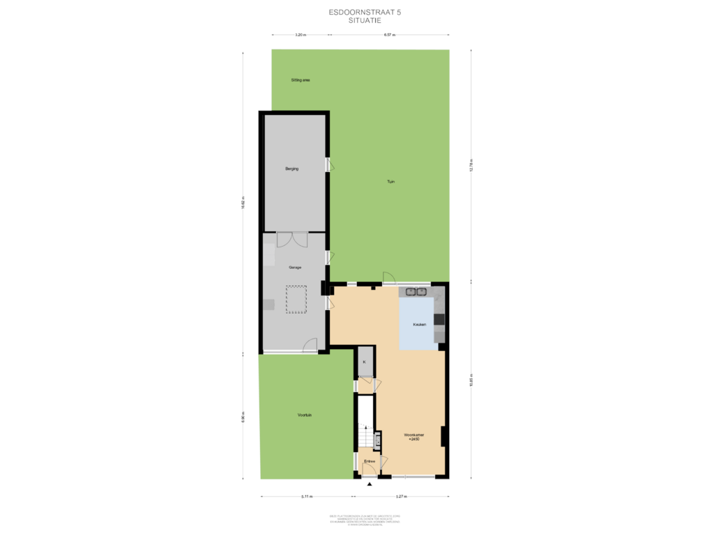 Bekijk plattegrond van Situatie van Esdoornstraat 5