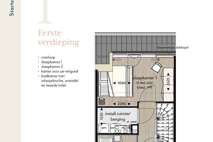 Bekijk foto 3 van Burgemeester Overdorpstraat (Bouwnr. 41)