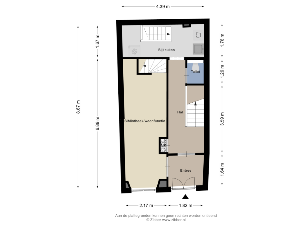 Bekijk plattegrond van Beletage van Kolenstraat 8