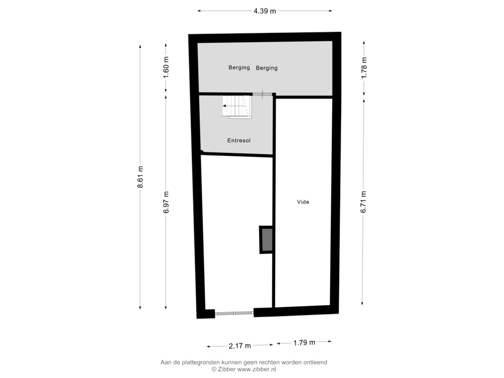 Bekijk plattegrond van Tussenverdieping van Kolenstraat 8