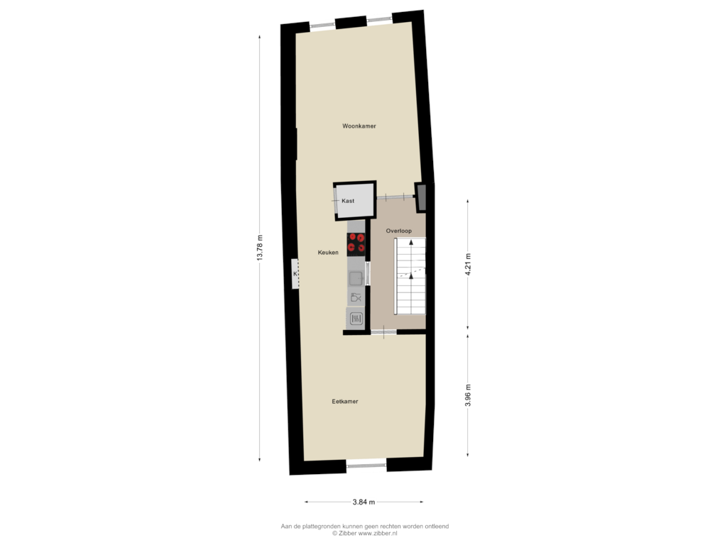 Bekijk plattegrond van Tweede verdieping van Kolenstraat 8