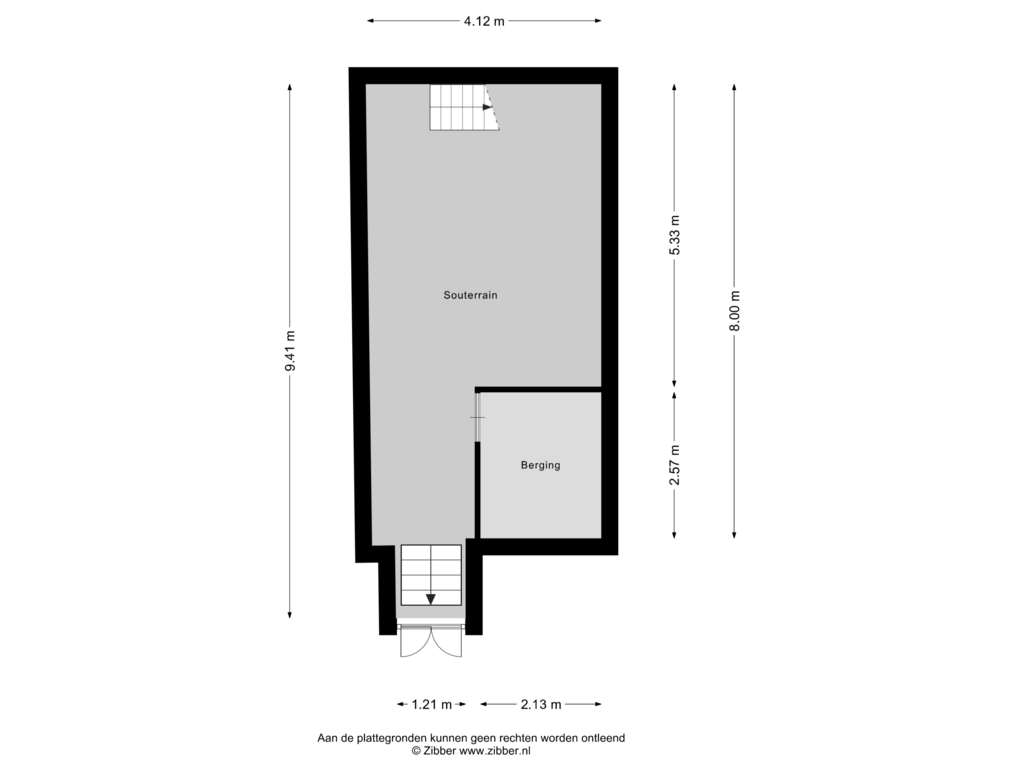 Bekijk plattegrond van Souterrain van Kolenstraat 8