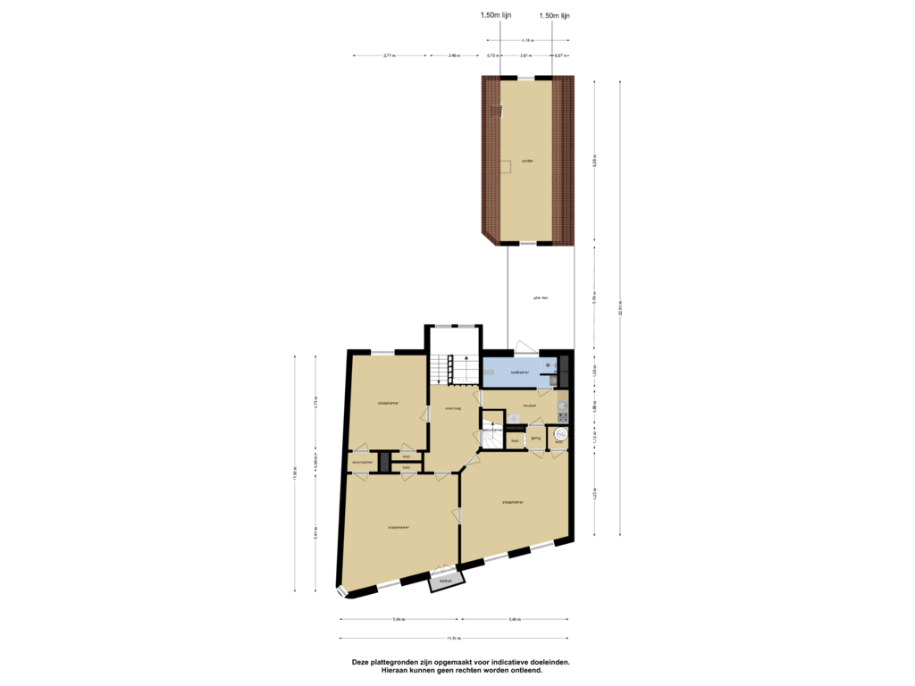 Bekijk plattegrond van Eerste Verdieping van Hoofdstraat 33