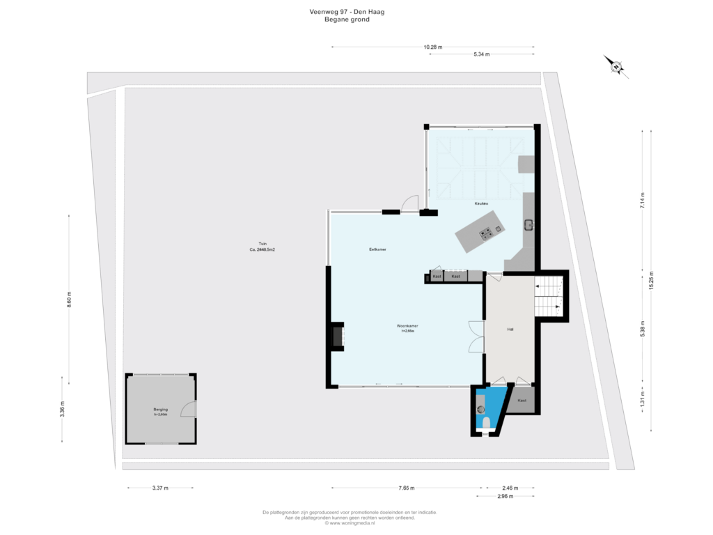 View floorplan of Begane grond of Veenweg 97