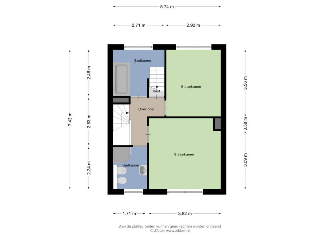 Bekijk plattegrond van Eerste verdieping van Schoutenburgstraat 26