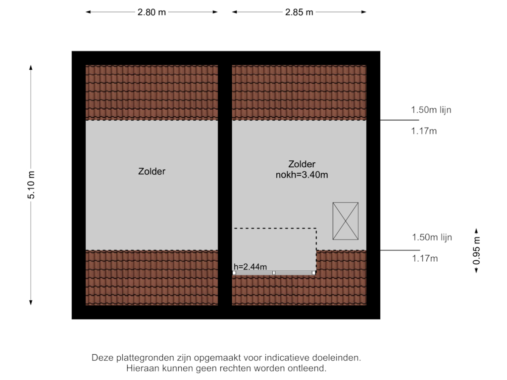 Bekijk plattegrond van Garage zolder van Pieter van Aschstraat 38-A