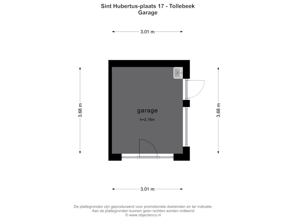 View floorplan of GARAGE of St. Hubertus-plaats 17