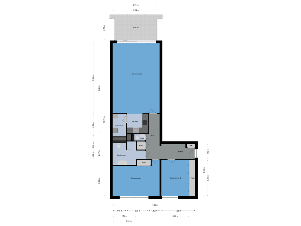 Bekijk plattegrond van Appartement van Sarema 21