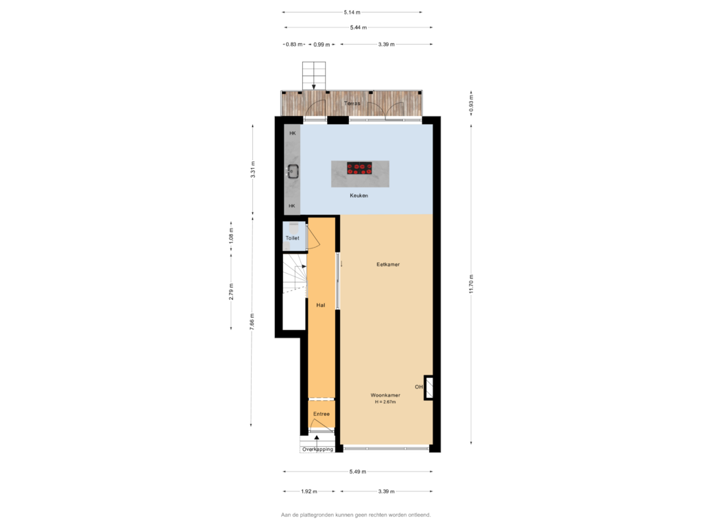 Bekijk plattegrond van Begane grond van Kerstant van den Bergelaan 26-A