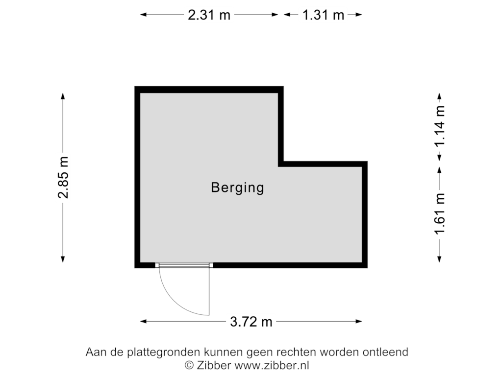 Bekijk plattegrond van Berging van Wedderstraat 59