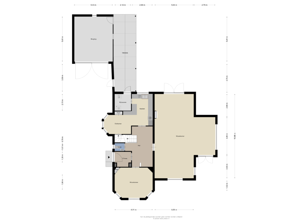 Bekijk plattegrond van Begane Grond van Generaal Van Heutszlaan 10