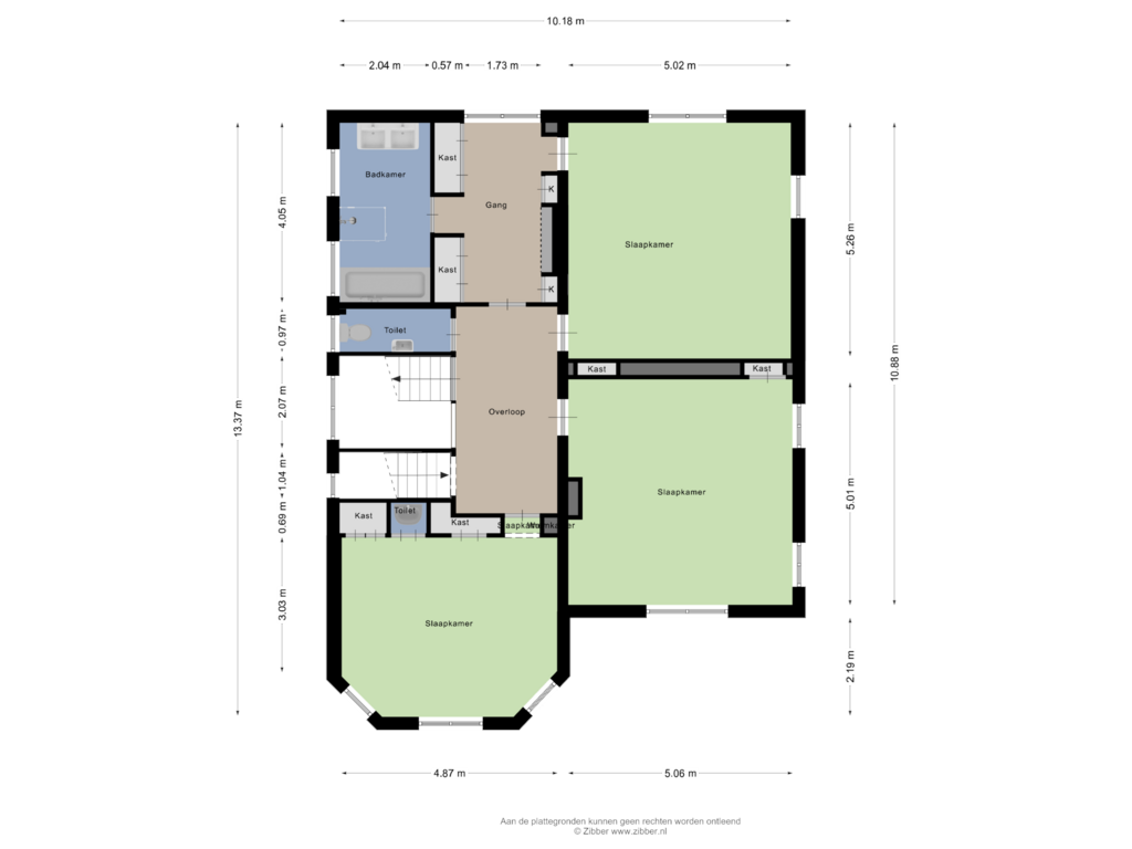 Bekijk plattegrond van Eerste Verdieping van Generaal Van Heutszlaan 10