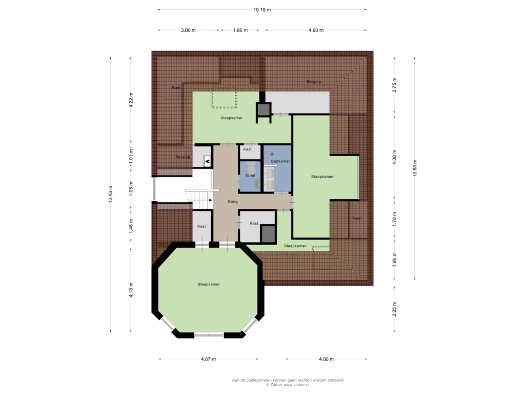 Bekijk plattegrond van Tweede verdieping van Generaal Van Heutszlaan 10