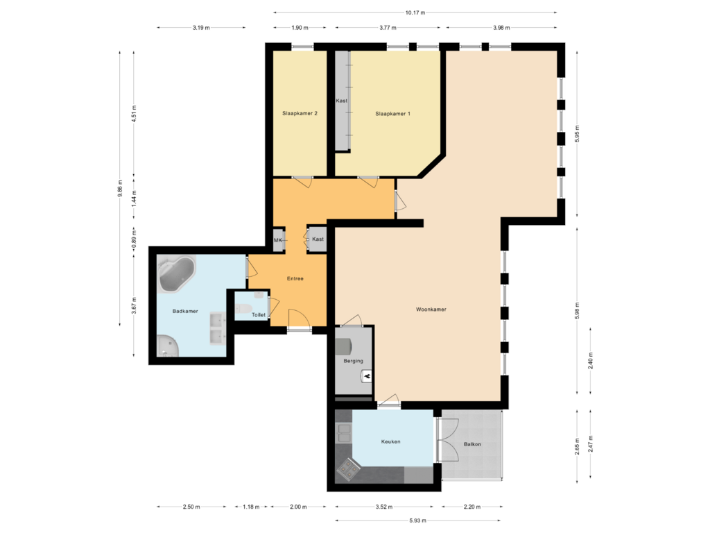 Bekijk plattegrond van Appartement van Stationslaan 115-4