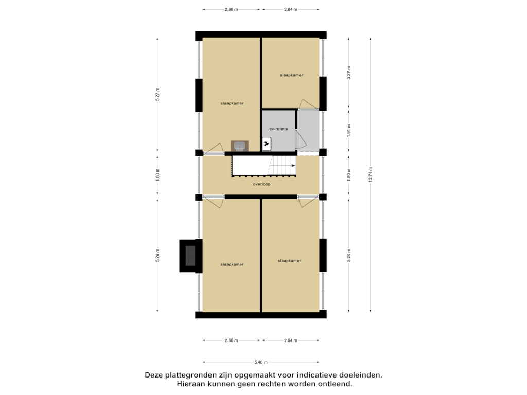 View floorplan of Eerste Verdieping of Staverdense beek 6