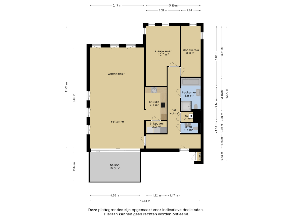 View floorplan of Appartement of Velderwoude 44