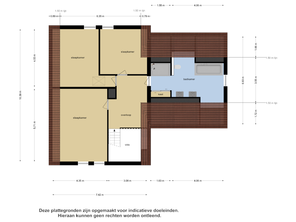 Bekijk plattegrond van Eerste verdieping van Heidebloemstraat 25