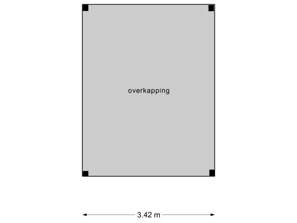 Bekijk plattegrond van Overkapping van Heidebloemstraat 25