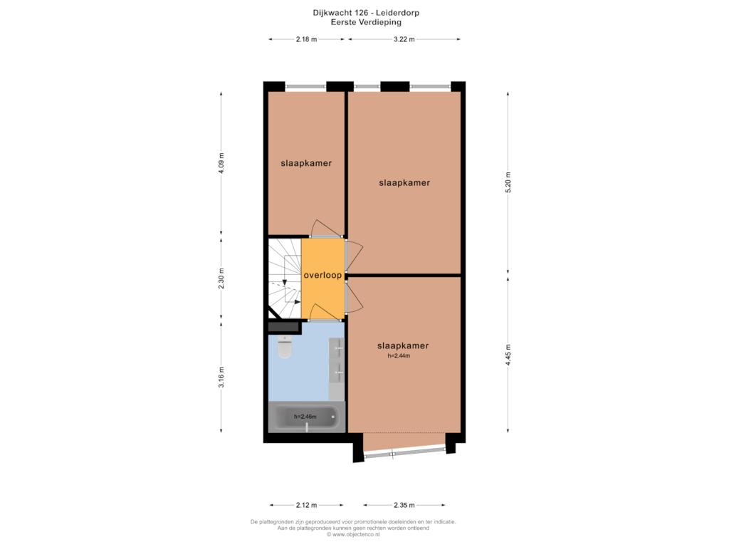 Bekijk plattegrond van EERSTE VERDIEPING van Dijkwacht 126