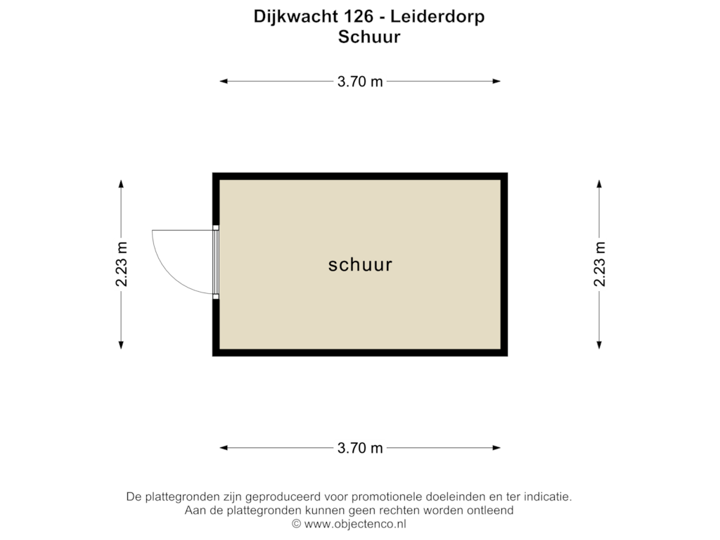 Bekijk plattegrond van SCHUUR van Dijkwacht 126