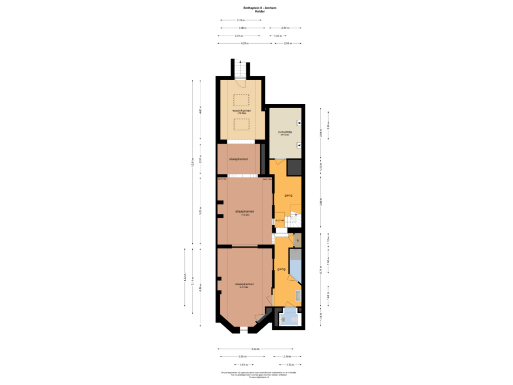 Bekijk plattegrond van KELDER van Bothaplein 8